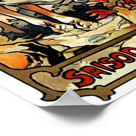 Mucha - Luchon - Art Nouveau - Casino-Poster Poster (Hoek)