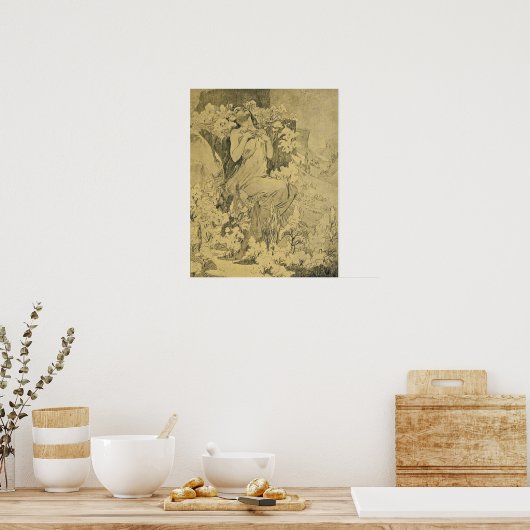 Mucha - Mai Cocorico Poster (Keuken)