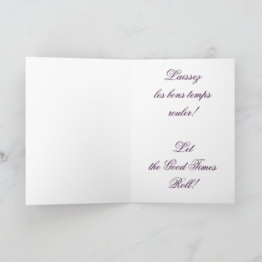 Mucha Mardi Gras Kaart (Binnen)