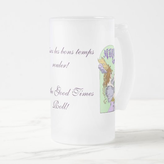 Mucha Mardi Gras Matglas Bierpul (Voorkant rechts)