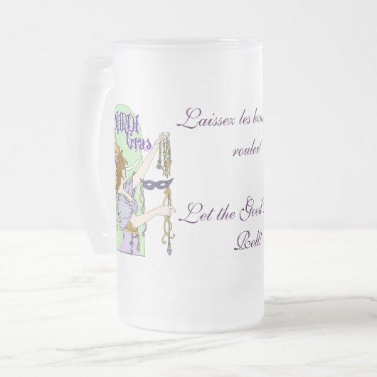 Mucha Mardi Gras Matglas Bierpul (Voorkant links)