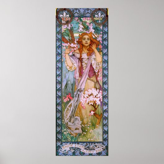 Mucha - Maud Adams tot Joan of Arc 1909 Poster (Voorkant)