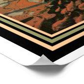 Mucha "Mermaid with Gold Fish" Art Nieuw-Poster Poster (Hoek)