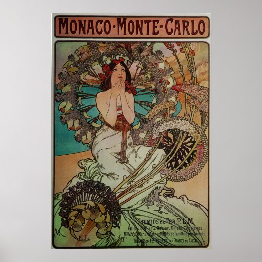 Mucha - Monaco Monte Carlo Poster (Voorkant)