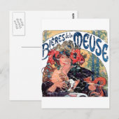 Mucha-Muse -1860 - noodlottig Briefkaart (Voorkant / Achterkant)