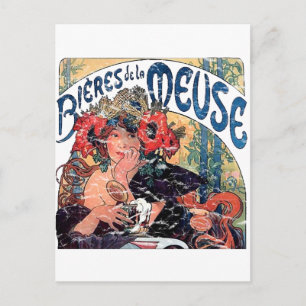Mucha-Muse -1860 - noodlottig Briefkaart