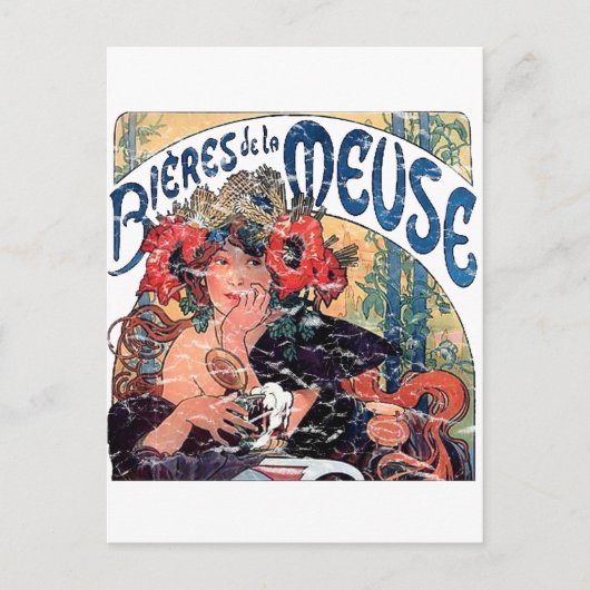 Mucha-Muse -1860 - noodlottig Briefkaart (Voorkant)