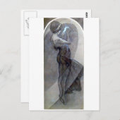 mucha north star art nouveau deco briefkaart (Voorkant / Achterkant)