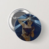 mucha ochtendster art nouveau poster ronde button 5,7 cm (Voorkant /achterkant)