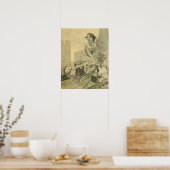 Mucha - Octobre Cocorico Poster (Keuken)