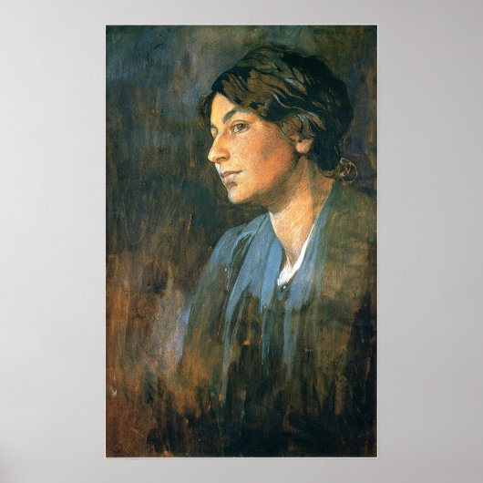 Mucha - portret van de vrouw van Marushka Artist i Poster (Voorkant)