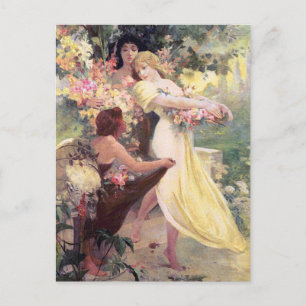 Mucha Postcard: Spirit of Spring Briefkaart