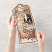  Mucha Poster Alles in één bruiloft Uitnodiging (Afscheurbaar)