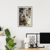 Mucha Poster Print - Illustratie van Le Pater ~ (Thuiskantoor)