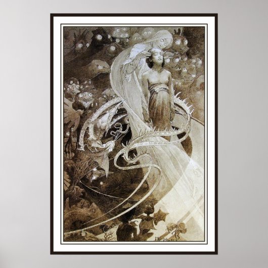 Mucha Poster Print - Illustratie van Le Pater ~ (Voorkant)