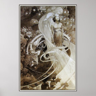 Mucha Poster Print - Illustratie van Le Pater ~