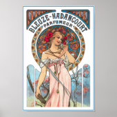Mucha Poster Print: parfum en advertentie (Voorkant)