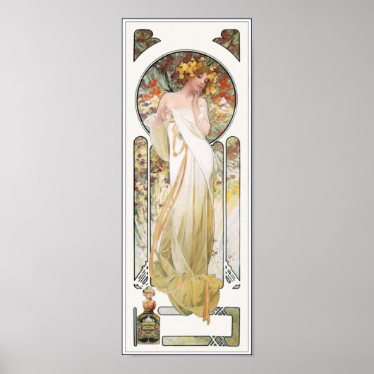 Mucha Poster Print: Sylvais Perfume Ad (Voorkant)