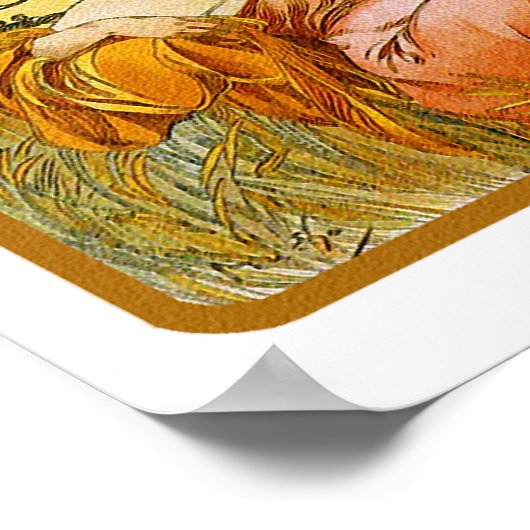 Mucha Poster Print: Twee Natuur scènes (Hoek)