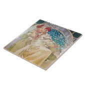Mucha Princess Hyacinth Tile Trivet Gift Box Tegeltje (Zijkant)