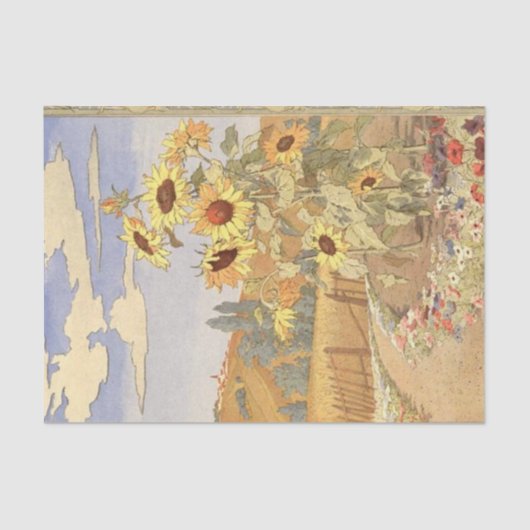 Mucha Print voor Oekraïne geen grens Tissuepapier (Voorkant)