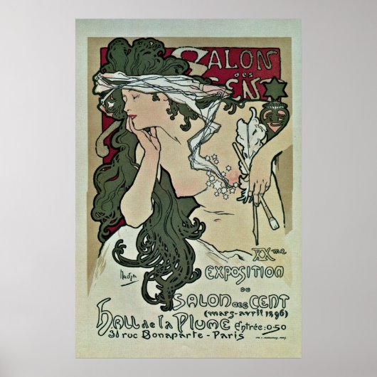  Mucha Salon des Cent art expo Poster (Voorkant)