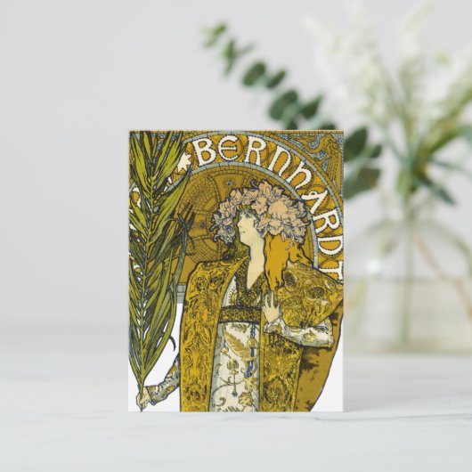 Mucha - Sarah Bernhardt - Gismonda Briefkaart (Staand voorkant)
