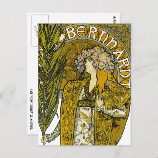 Mucha - Sarah Bernhardt - Gismonda Briefkaart (Voorkant / Achterkant)