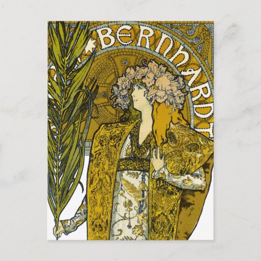 Mucha - Sarah Bernhardt - Gismonda Briefkaart (Voorkant)