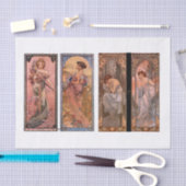 Mucha-seizoenen voor dames ontkoppelen tissuepapier (Craft)