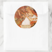 Mucha Spring Art Nouveau Bookplate-Stickers Ronde Sticker (Tas)