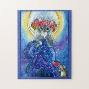 Mucha Spring Cat spoof jigzaagpuzzel Legpuzzel