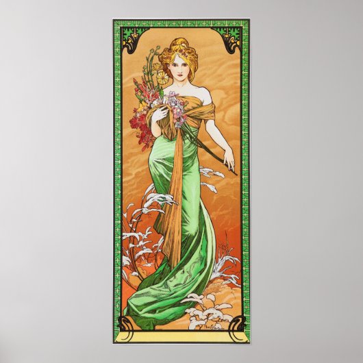 Mucha - Spring Poster (Voorkant)