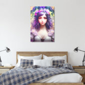  Mucha Stijl Mooi Vrouwenportret Canvas Afdruk (Insitu (Slaapkamer))