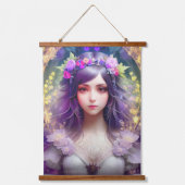  Mucha Stijl Mooi Vrouwenportret Hangend Wandkleed (Voorkant)