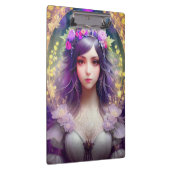 Mucha Stijl Mooi Vrouwenportret Klembord (Rechts)