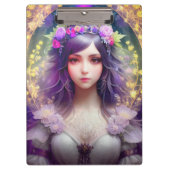  Mucha Stijl Mooi Vrouwenportret Klembord (Voorkant)