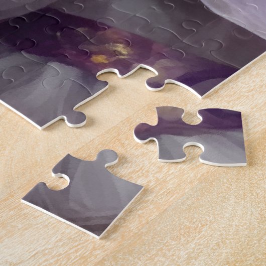  Mucha Stijl Mooi Vrouwenportret Legpuzzel (Zijkant)