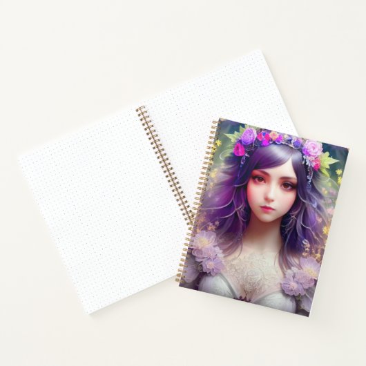 Mucha Stijl Mooi Vrouwenportret Notitieboek (Binnen)