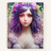 Mucha Stijl Mooi Vrouwenportret Notitieboek (Voorkant)