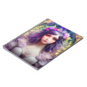  Mucha Stijl Mooi Vrouwenportret Notitieboek (Linkerzijde)