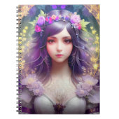  Mucha Stijl Mooi Vrouwenportret Notitieboek (Voorkant)