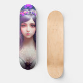  Mucha Stijl Mooi Vrouwenportret Persoonlijk Skateboard (Voorkant)