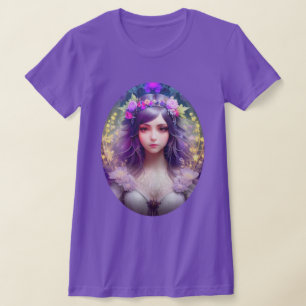  Mucha Stijl Mooi Vrouwenportret T-shirt