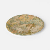 Mucha Taal van Bloemen Lelies Art Nouveau Papieren Bordje (Gekanteld)