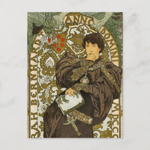 Mucha - Theater - Lorenzaccio - Art Nouveau Briefkaart