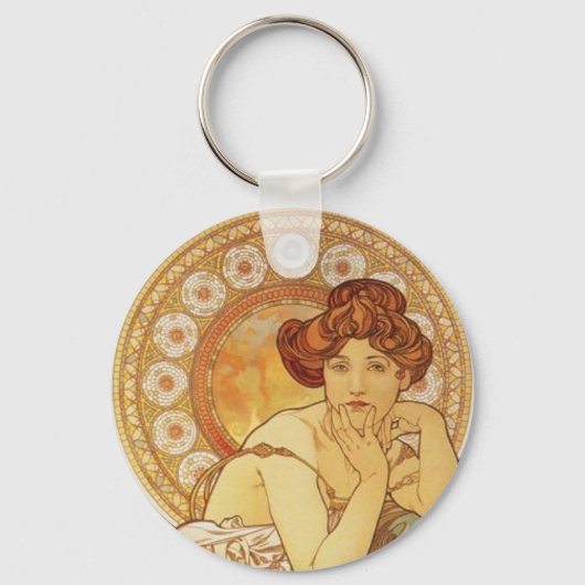 Mucha Topaz Keyring Sleutelhanger (Voorkant)