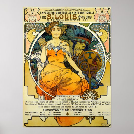 Mucha - Universele en internationale tentoonstelli Poster (Voorkant)