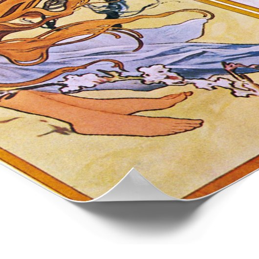 Mucha - Vier seizoenen Poster (Hoek)