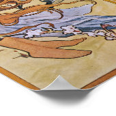 Mucha - Vrouw Art Nouveau Art  Seizoenen Poster (Hoek)